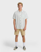 All Day Stripe Short Sleeve Shirt - Cream