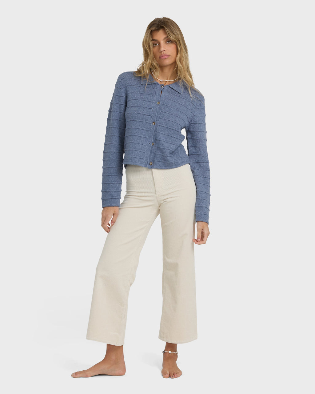 Ayla Sky Sweater - Stone Blue