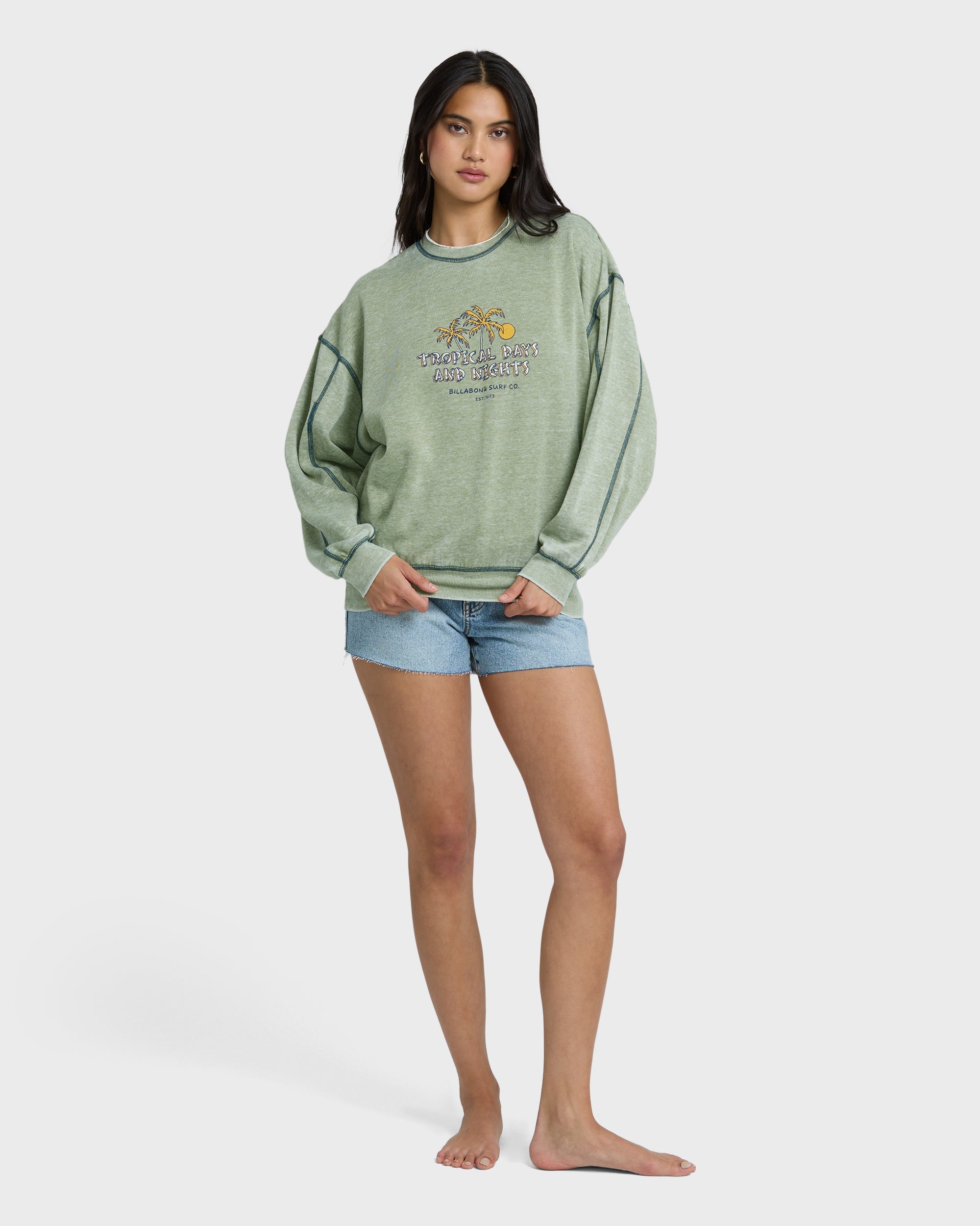 All The Days Kendal Crewneck Sweatshirt - Dark Olive