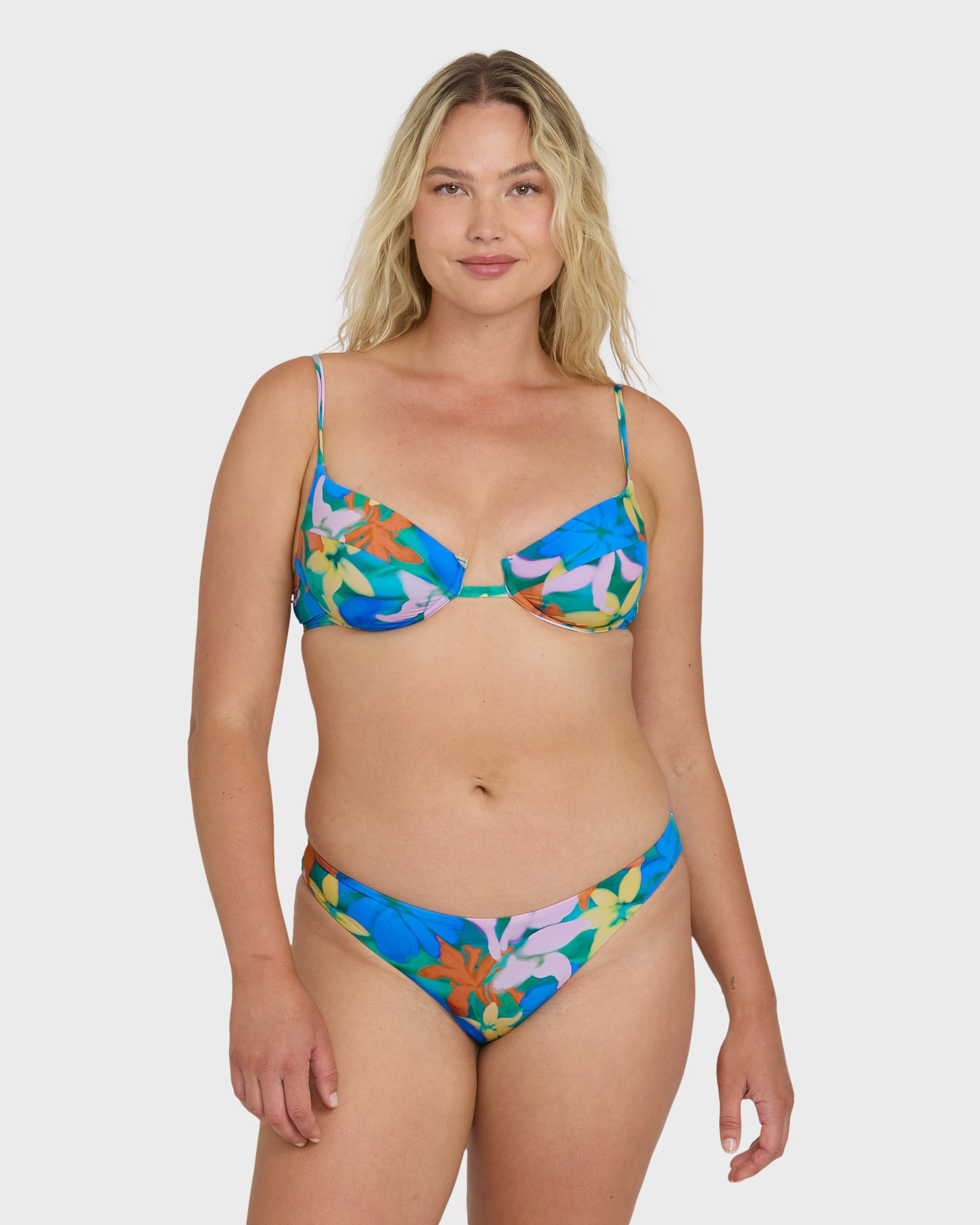 Agua Flores Leah Underwire Bikini Top - Blue Multi