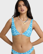 Le Surf Reversible Ava Tank Swim Tank Bikini Top - Orange Multi