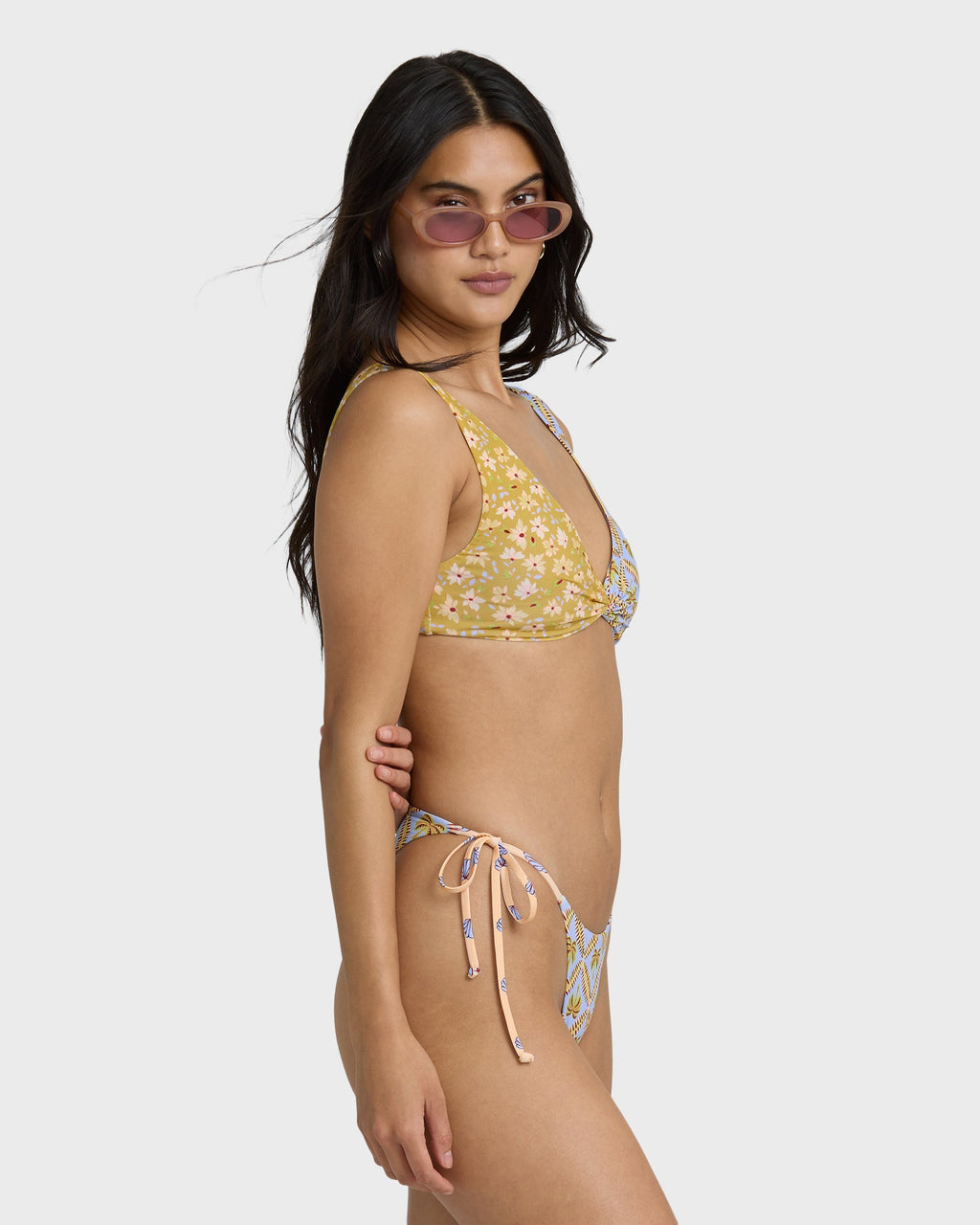 Soul Stoke Twist Tank Swim Tank Bikini Top - Twilight Blue