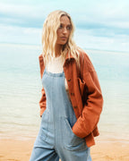 Pacific Time Denim Overall - Sea Blue