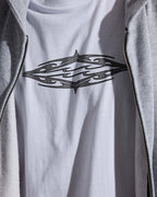 Tribal Diamonds Short Sleeve Knit T-Shirt - White