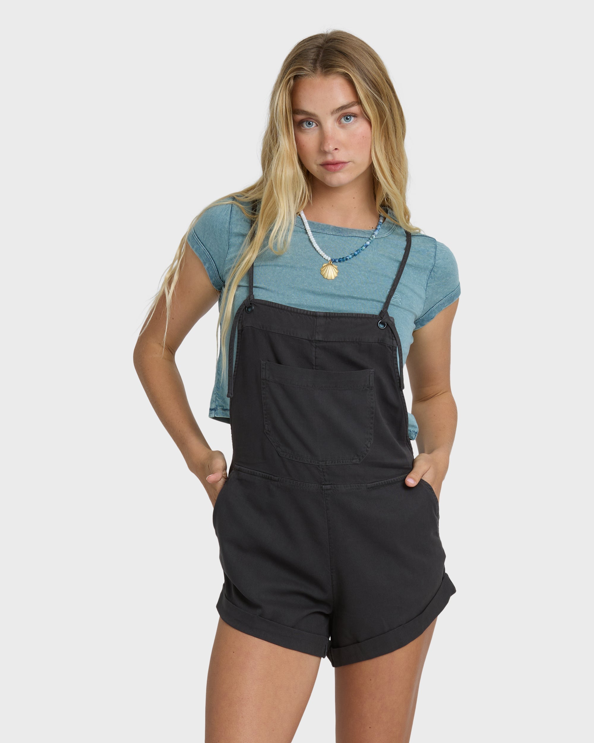 Wild Pursuit Yarn-Dyed Overalls - Off Black