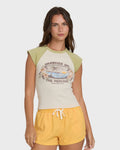 Horizon Raglan Short Sleeve Knit T-Shirt - Cactus