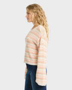 Bright Sol Crewneck Sweater - Light Peach