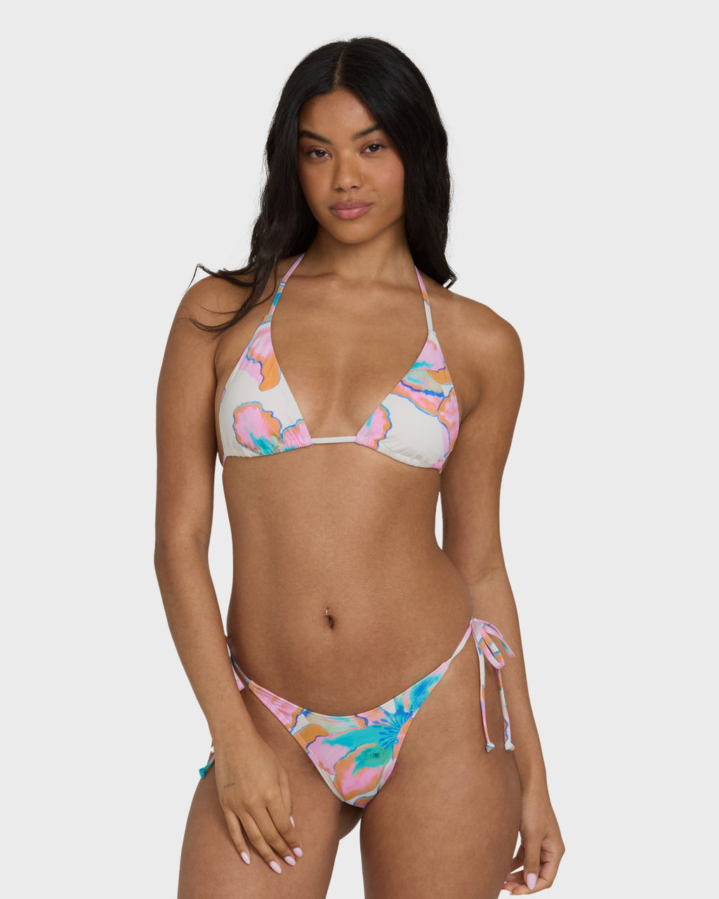 Sweet Escape Tie-Side Skimpy Bikini Bottoms - Salt Crystal