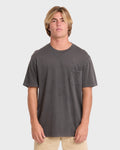Essential Wave Washed Premium Short Sleeve Pocket Tee - Raven