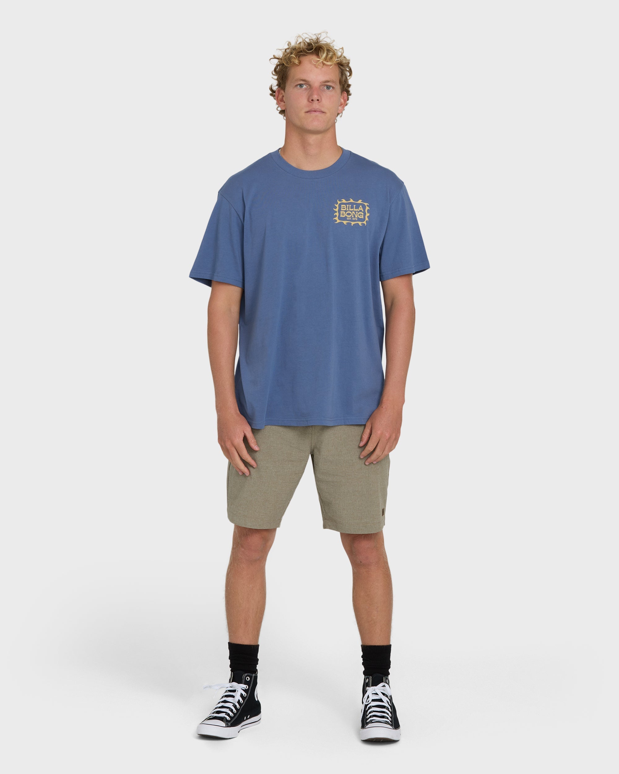 Ripple Premium Short Sleeve Cotton Graphic T-Shirt - Blue Horizon