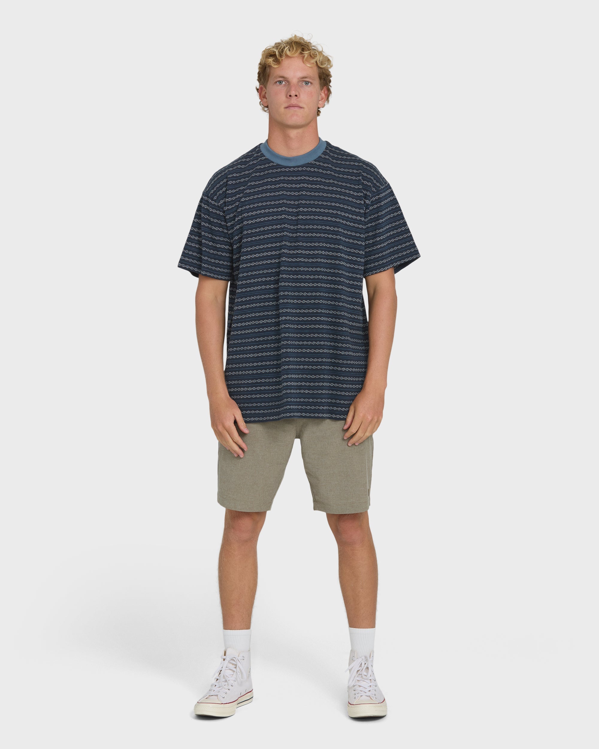 Garage Sandon Short Sleeve Knit T-Shirt - True Navy