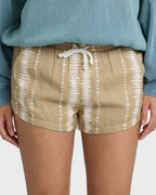 Road Trippin Print Shorts - Stone