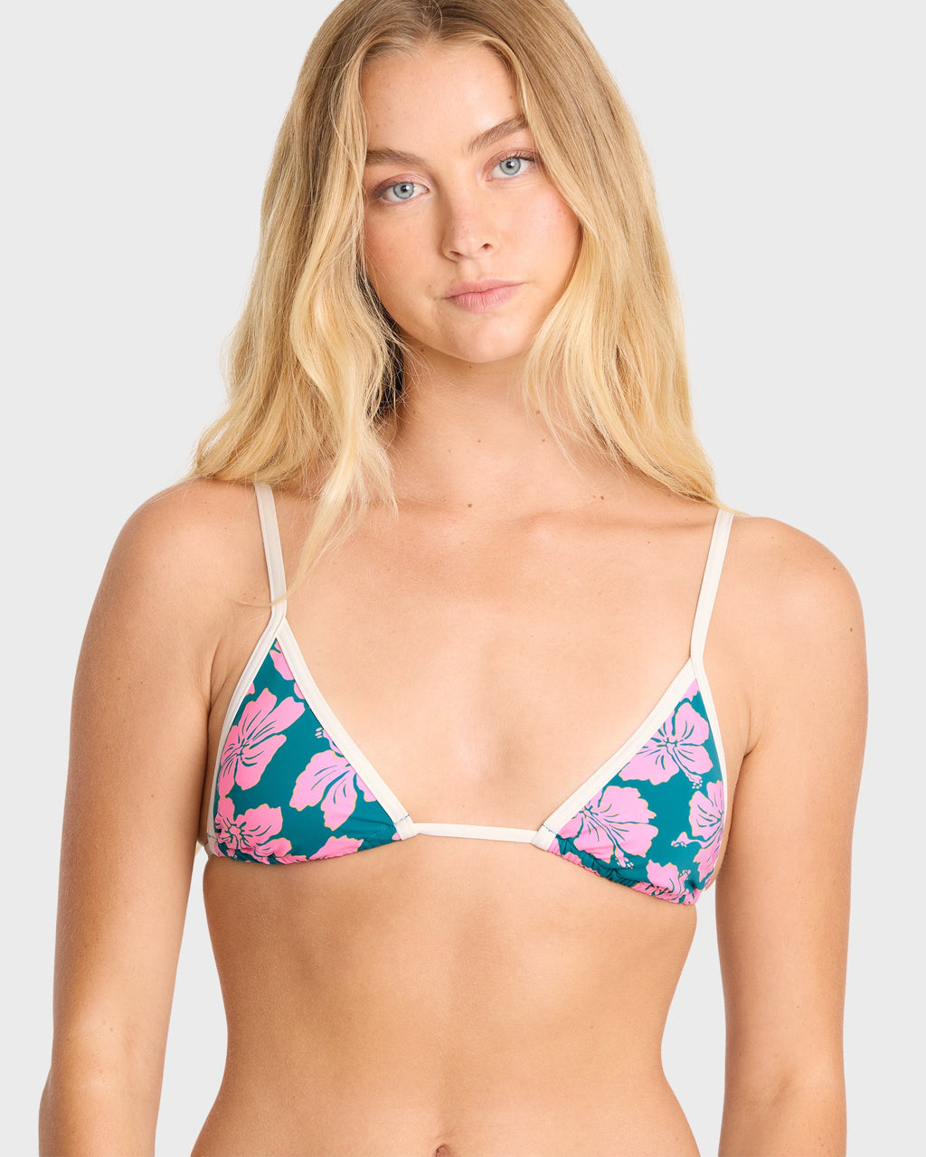 Mahalo Baby Mini Slide Triangle Bikini Top - Deep Lagoon