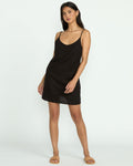 Summer Love Mini Slip Dress - Black